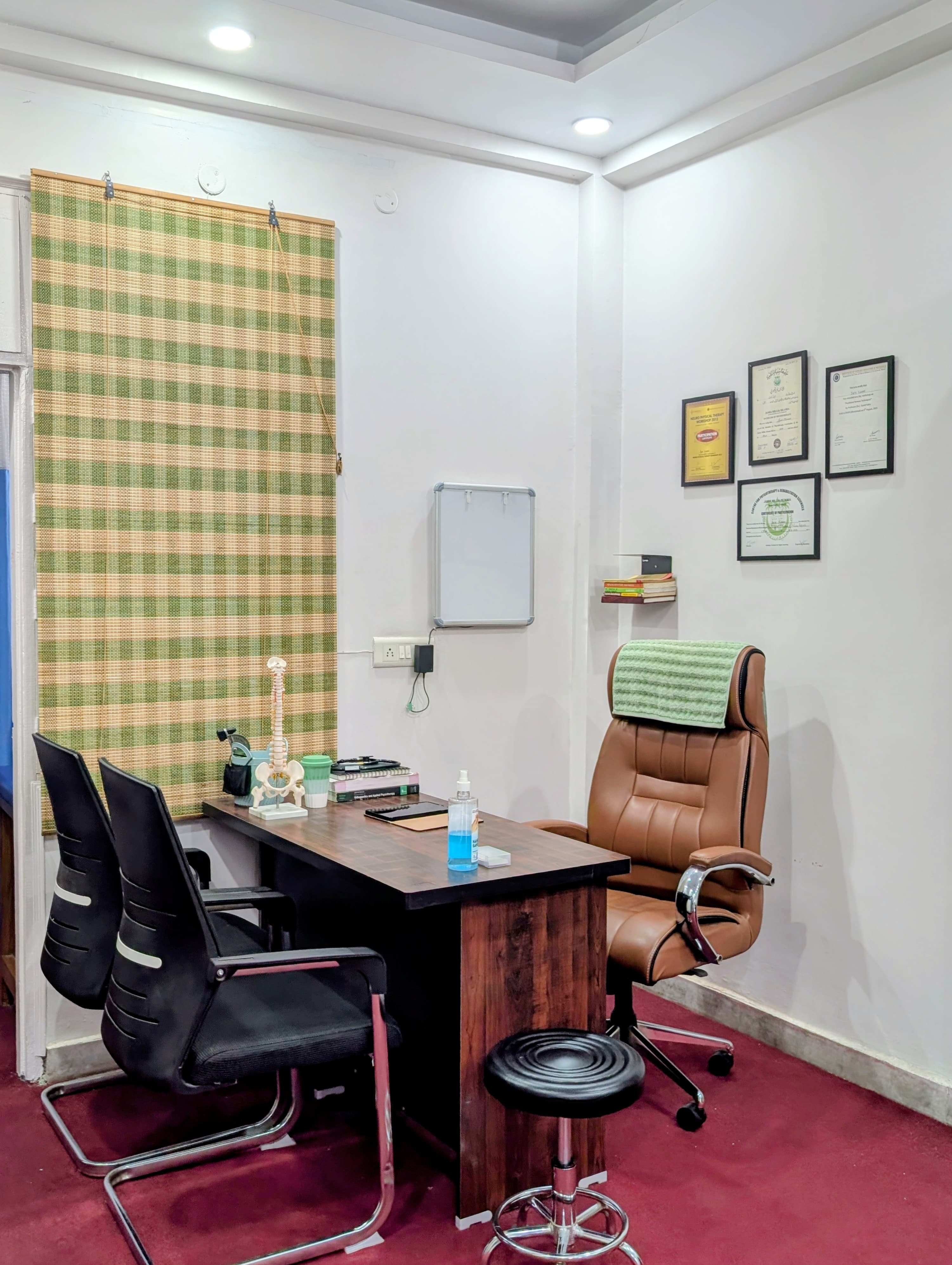 Consultation room at Trinay Physiotherapy and Rehab Centre